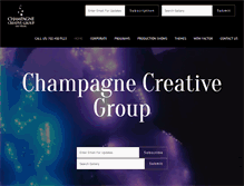 Tablet Screenshot of champagnecreativegroup.com